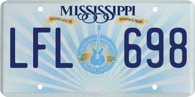 MS license plate LFL698
