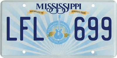 MS license plate LFL699
