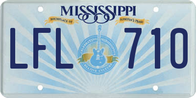 MS license plate LFL710