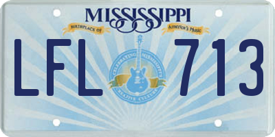 MS license plate LFL713