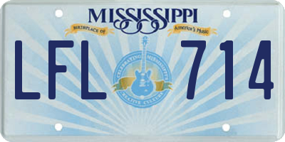 MS license plate LFL714