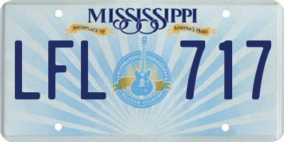 MS license plate LFL717