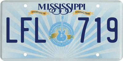 MS license plate LFL719