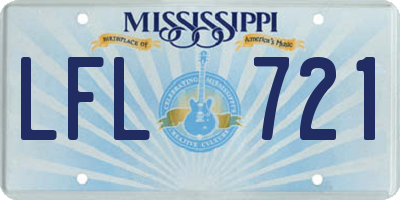 MS license plate LFL721