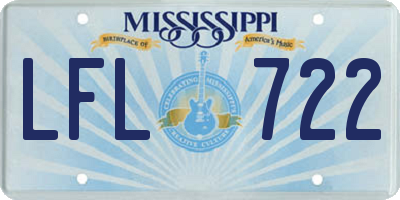 MS license plate LFL722