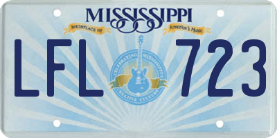 MS license plate LFL723