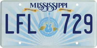 MS license plate LFL729