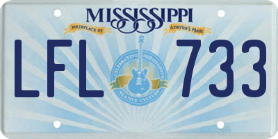 MS license plate LFL733