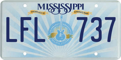 MS license plate LFL737