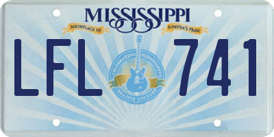 MS license plate LFL741
