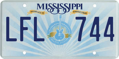 MS license plate LFL744