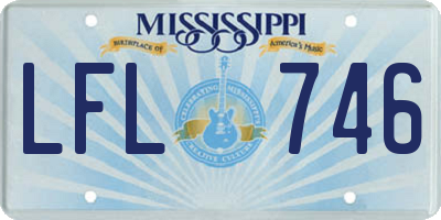 MS license plate LFL746