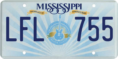 MS license plate LFL755