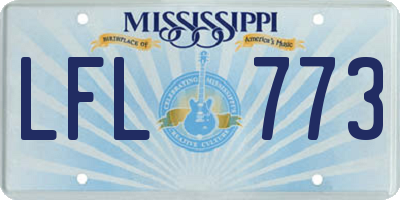 MS license plate LFL773