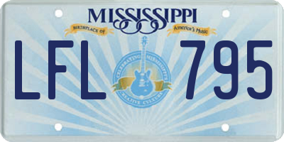 MS license plate LFL795