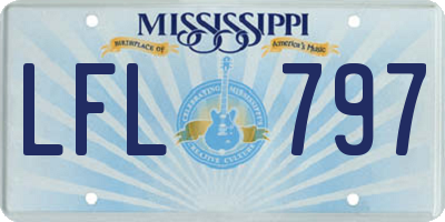 MS license plate LFL797