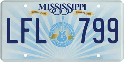 MS license plate LFL799