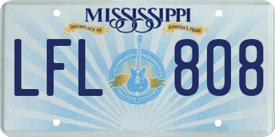 MS license plate LFL808