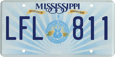 MS license plate LFL811