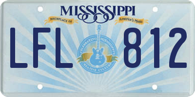 MS license plate LFL812
