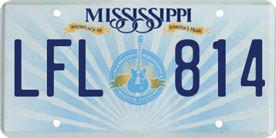 MS license plate LFL814