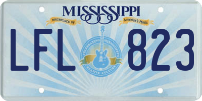 MS license plate LFL823