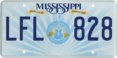 MS license plate LFL828