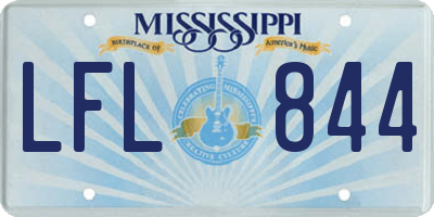 MS license plate LFL844