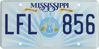MS license plate LFL856