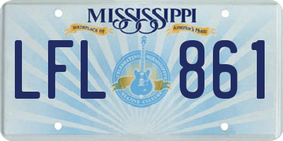 MS license plate LFL861