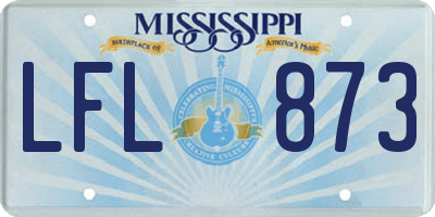 MS license plate LFL873