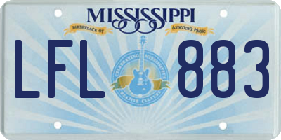 MS license plate LFL883