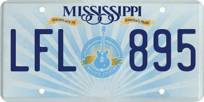 MS license plate LFL895