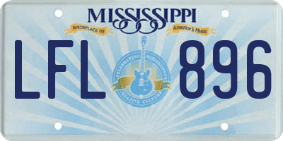MS license plate LFL896