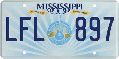 MS license plate LFL897