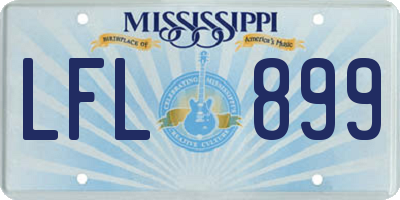 MS license plate LFL899