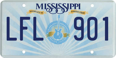 MS license plate LFL901