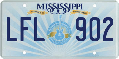 MS license plate LFL902