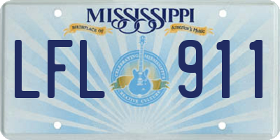 MS license plate LFL911
