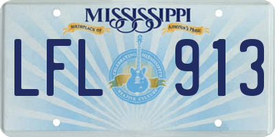 MS license plate LFL913