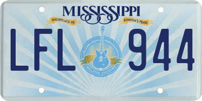 MS license plate LFL944
