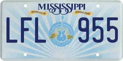 MS license plate LFL955