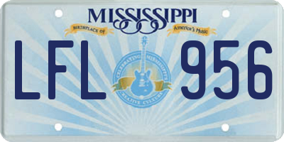 MS license plate LFL956