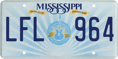 MS license plate LFL964