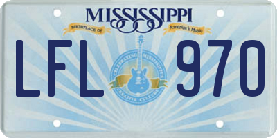 MS license plate LFL970