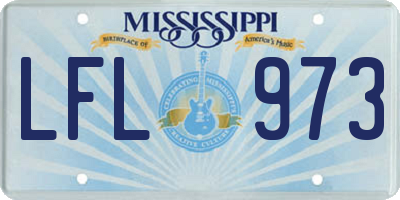 MS license plate LFL973