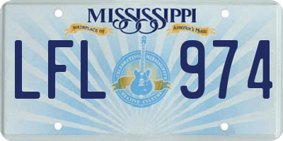MS license plate LFL974