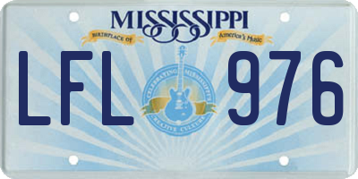 MS license plate LFL976