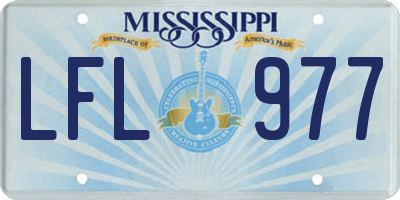 MS license plate LFL977
