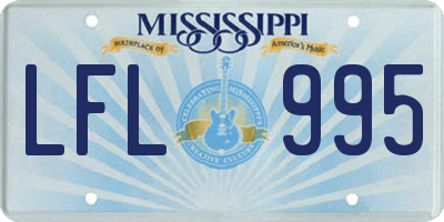MS license plate LFL995